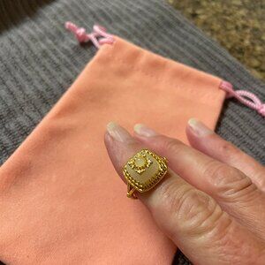 Gold Filled Opal Filigree Ring